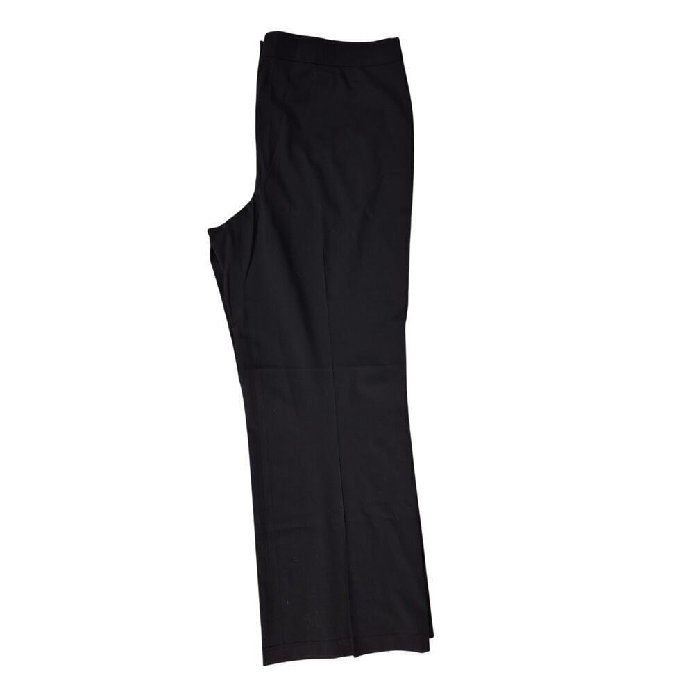 NWOT Lafayette 148 New York Menswear Black Wool Elastane Wide Leg Pants Sz 16 - Picture 3 of 7